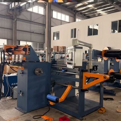 Macchina di avvolgimento di fogli di rame per trasformatori con spessore di fogli di rame da 0,2-2,0 mm Saldatura TIG e potenza di avvolgimento di 11 kW per la produzione di trasformatori