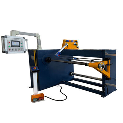Avvolgitrice automatica per bobine con larghezza di avvolgimento di 1.000 mm, guidafilo azionata da servomotore e sistema di controllo PLC